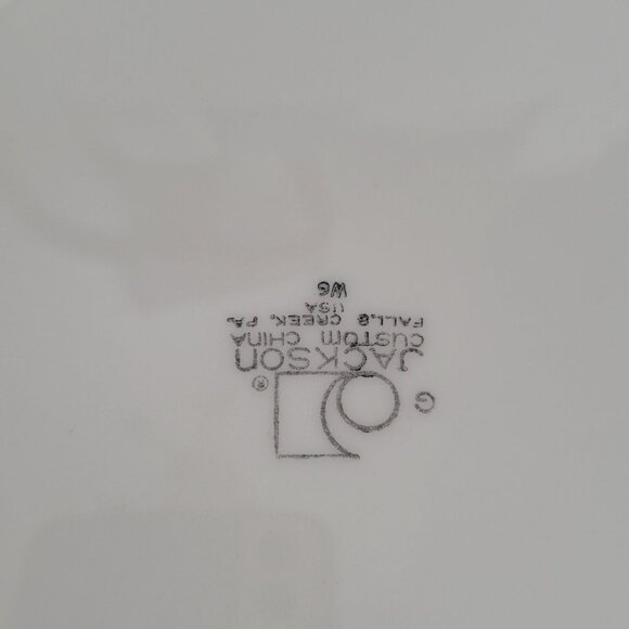 Jackson Custom China Green & White Platter 10" - Picture 4 of 5